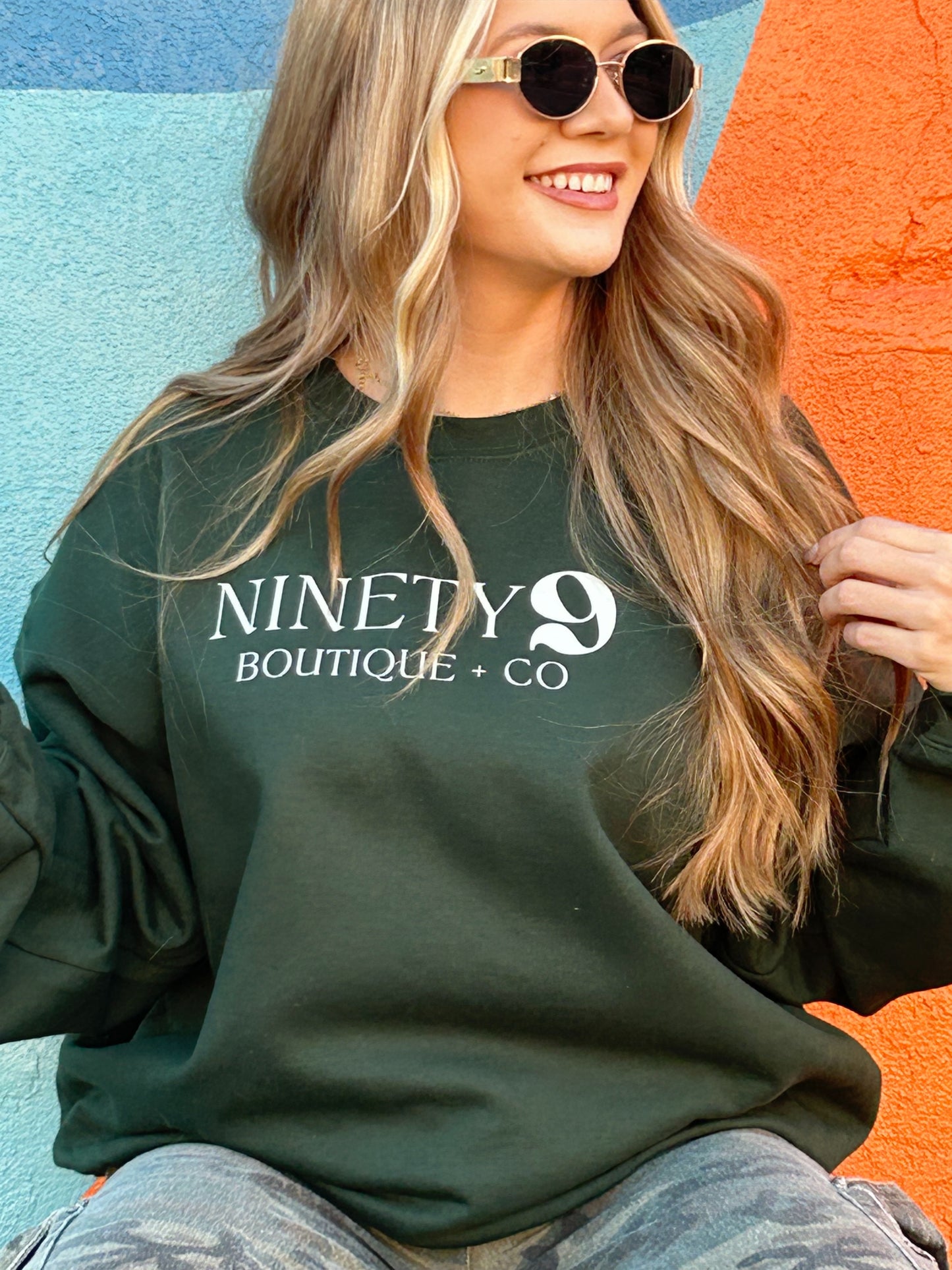 Ninety 9 Boutique Sweatshirt - Forest Green