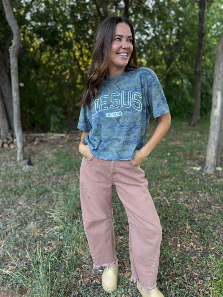 Jesus is King Camo Tee