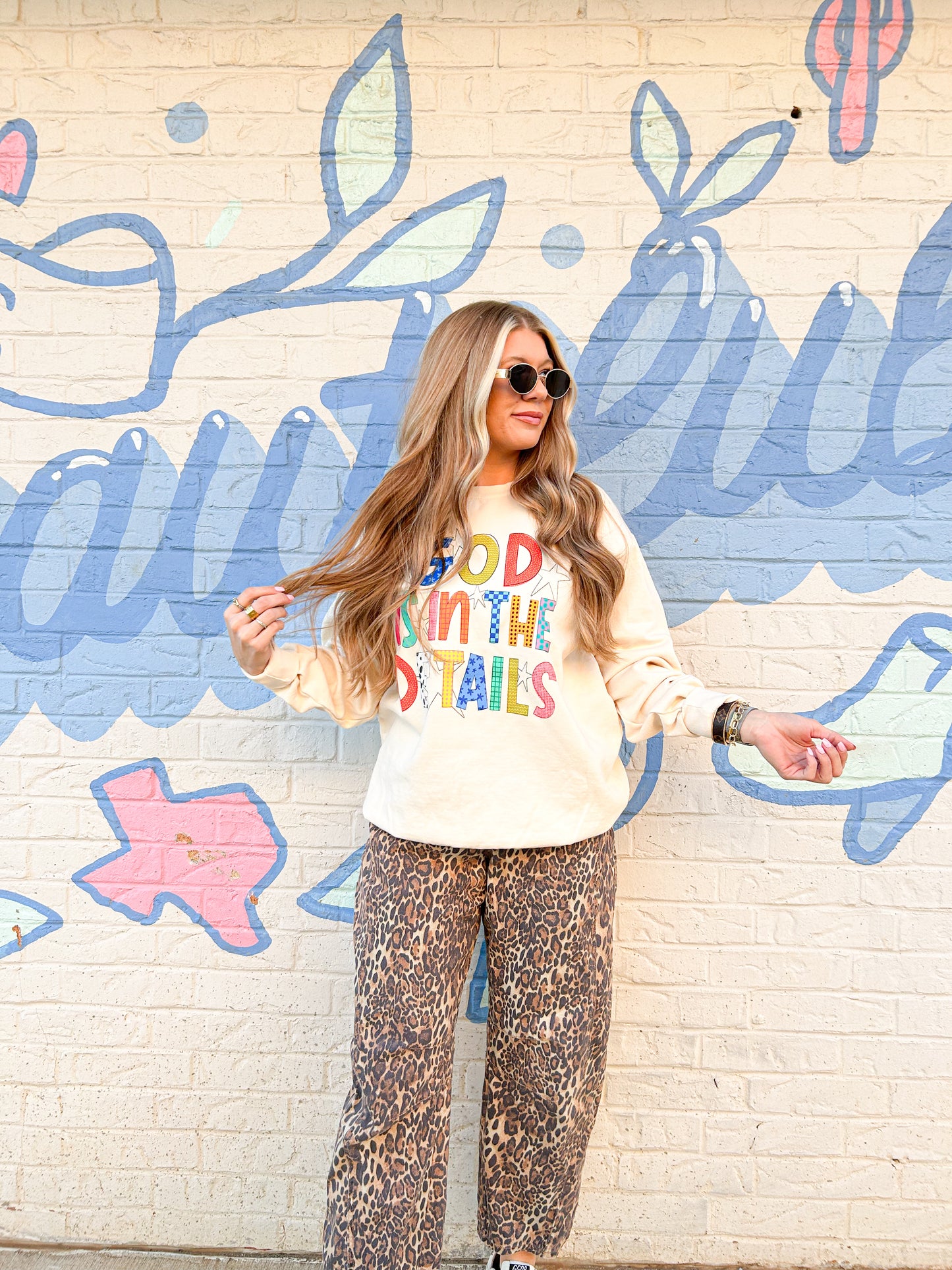 Leopard Barrel Jeans