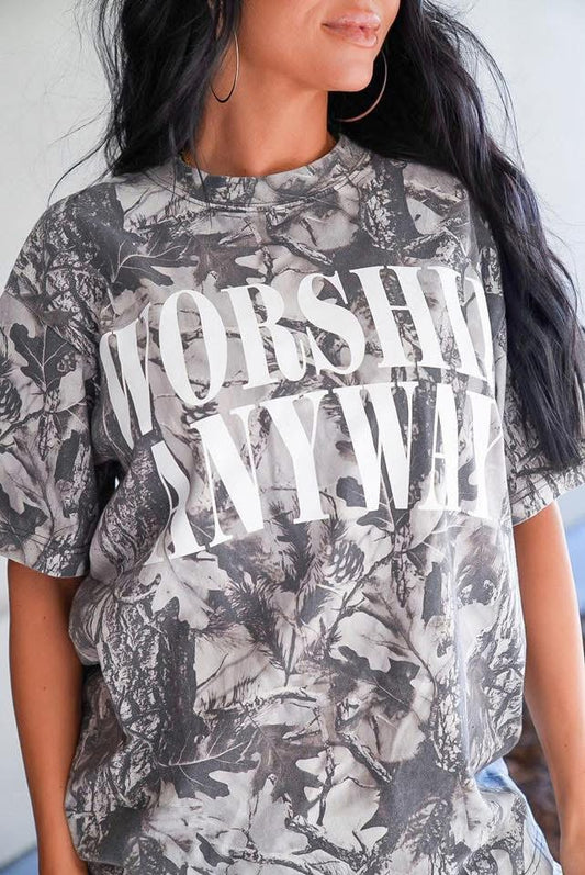 Worship Anyway Camoflauge Tee