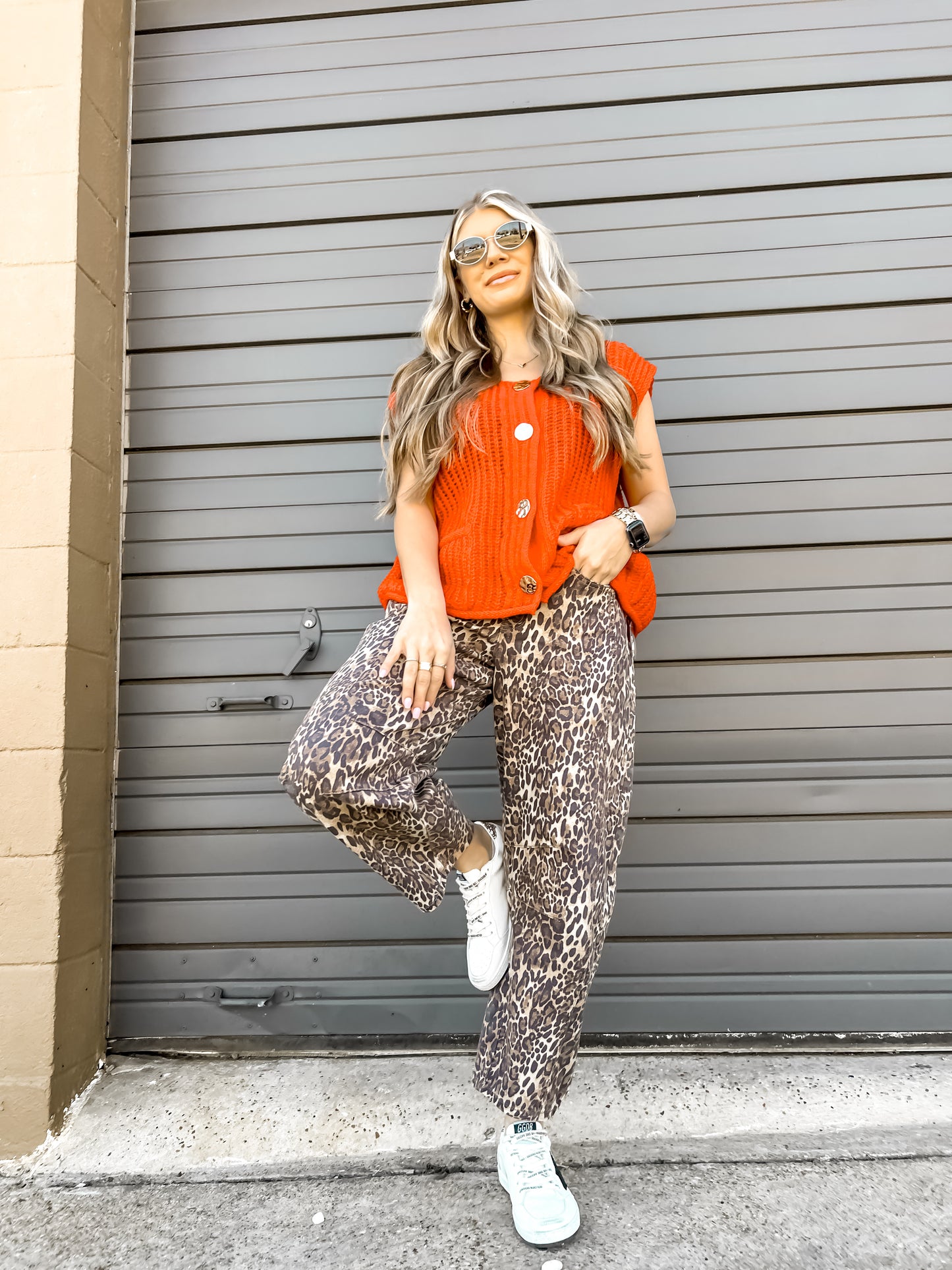 4 Button Sweater Vest - Red