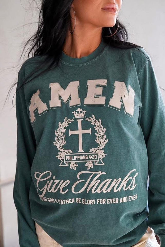 Amen + Give Thanks Tee
