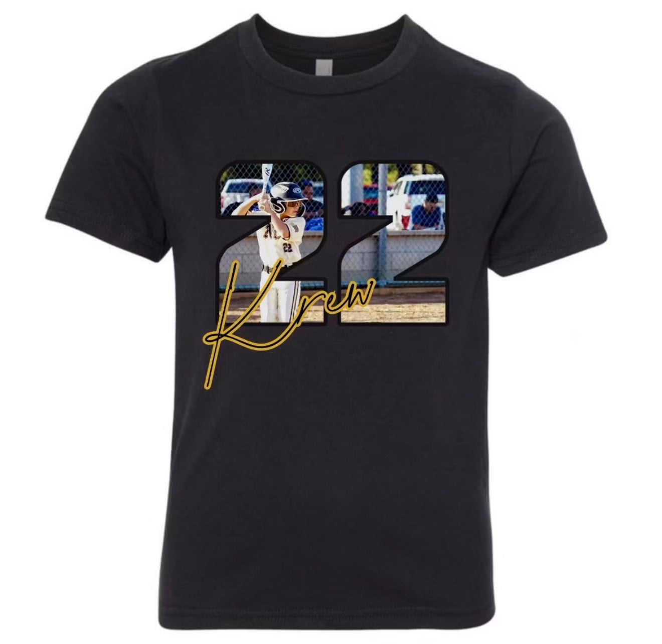 CUSTOM # and name tshirt- WITH PLAYER NAME