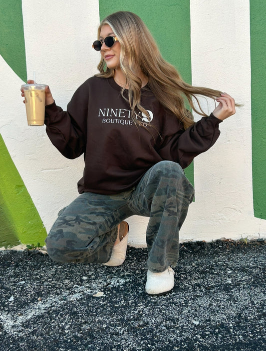 Ninety 9 Boutique Sweatshirt - Brown