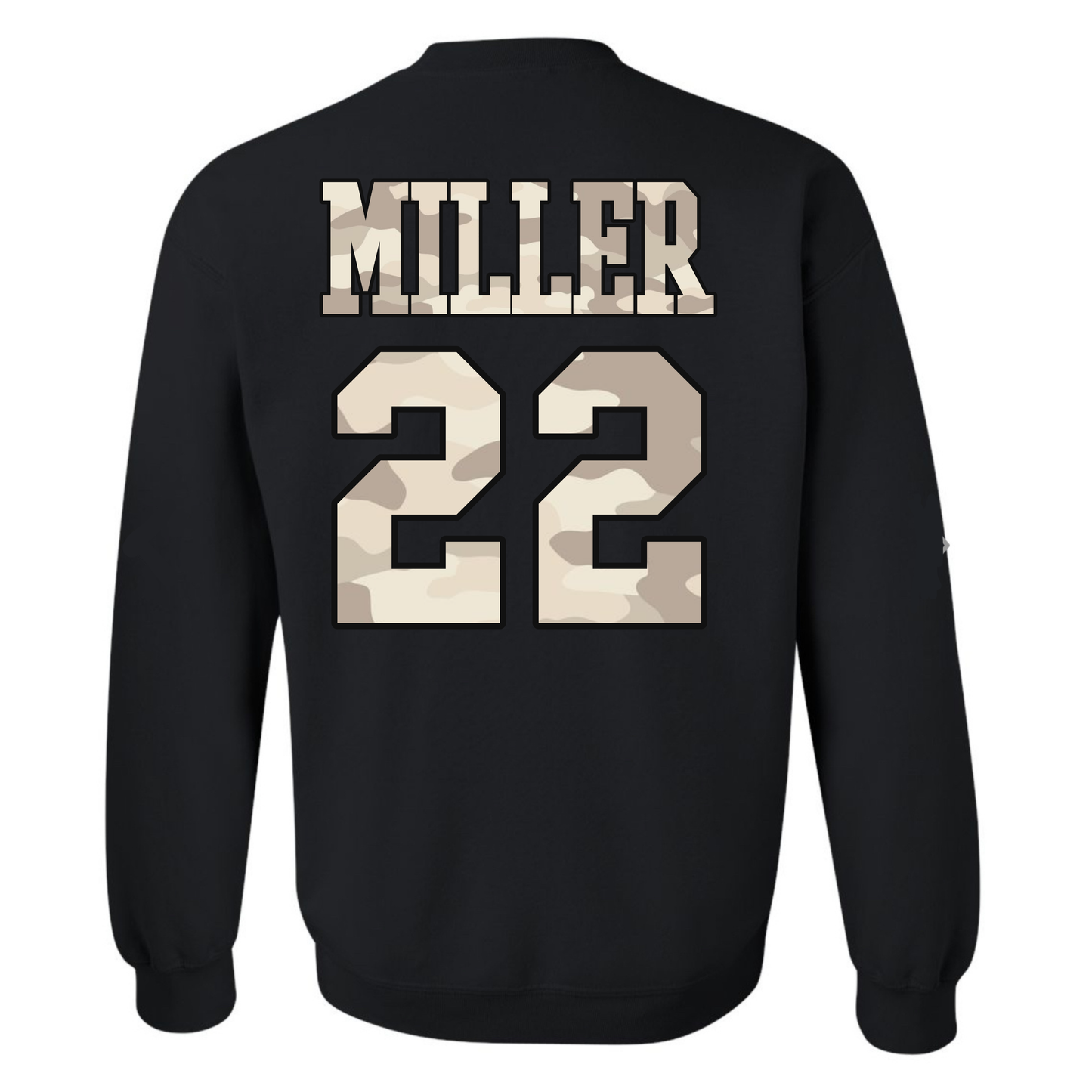 Camo Mama Baseball - Black Gildan Sweatshirt - WITH PLAYER NAME